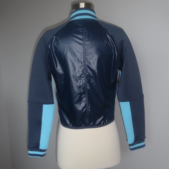 Adidas Stella Mccartney‎ Neoprene Bomber Blu Performance Running Casual Jacket - Picture 8 of 12